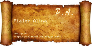 Pieler Alina névjegykártya